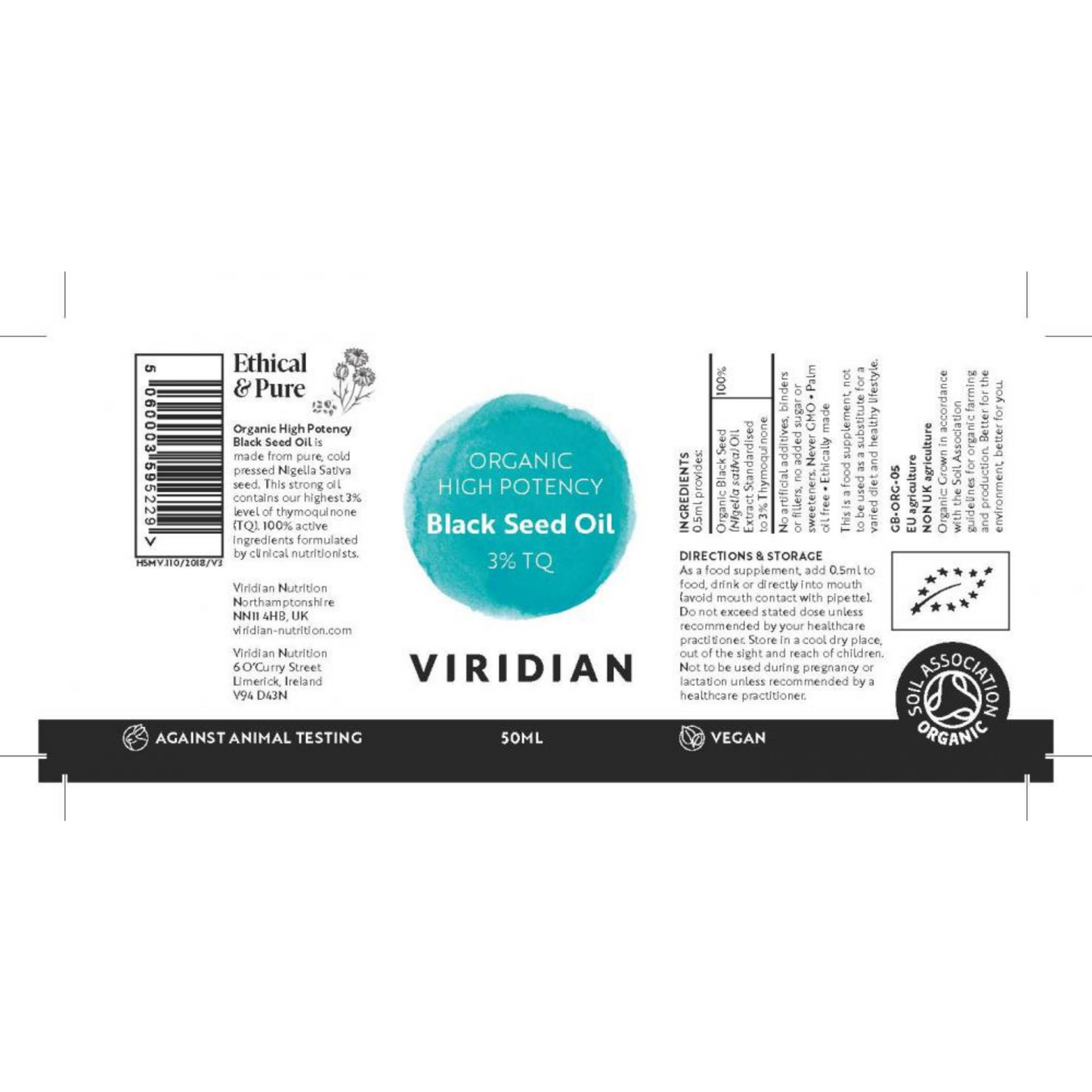 Organic High‑Potency Black Seed Oil 3 % TQ – 50 ml